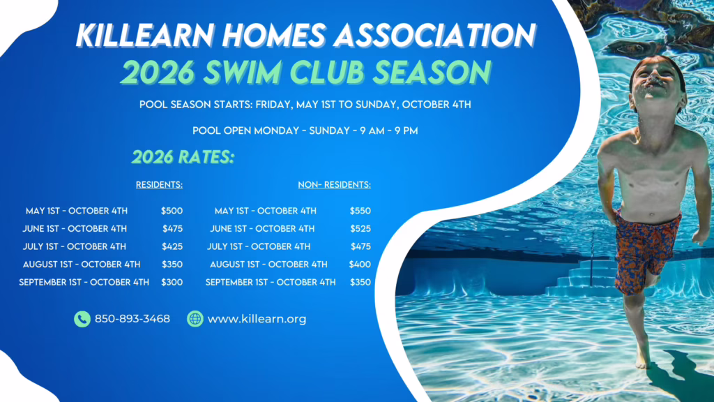 killearn estate swim club schedule